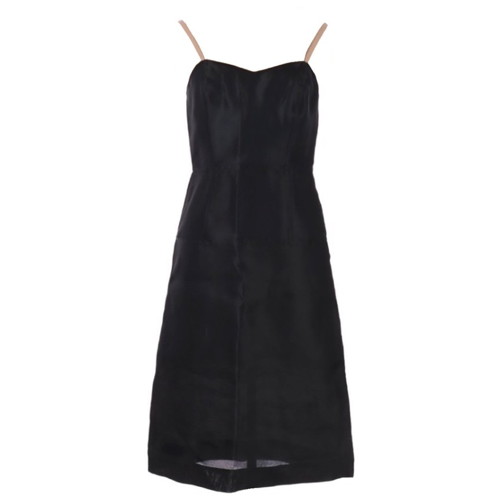 new MBMJ Marc by Marc Jacobs ❉ Silk Sheer Layer Midi Cocktail Dress ❉ Black ❉ 6 - Picture 1 of 17